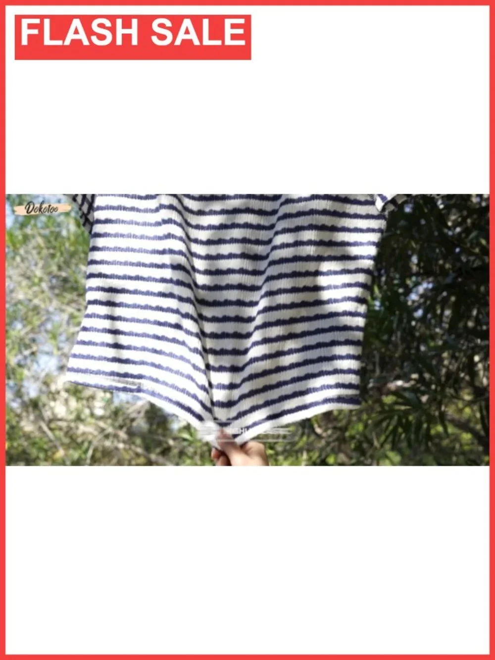Oversized Striped Color Block Short Sleeve Crewneck Tee